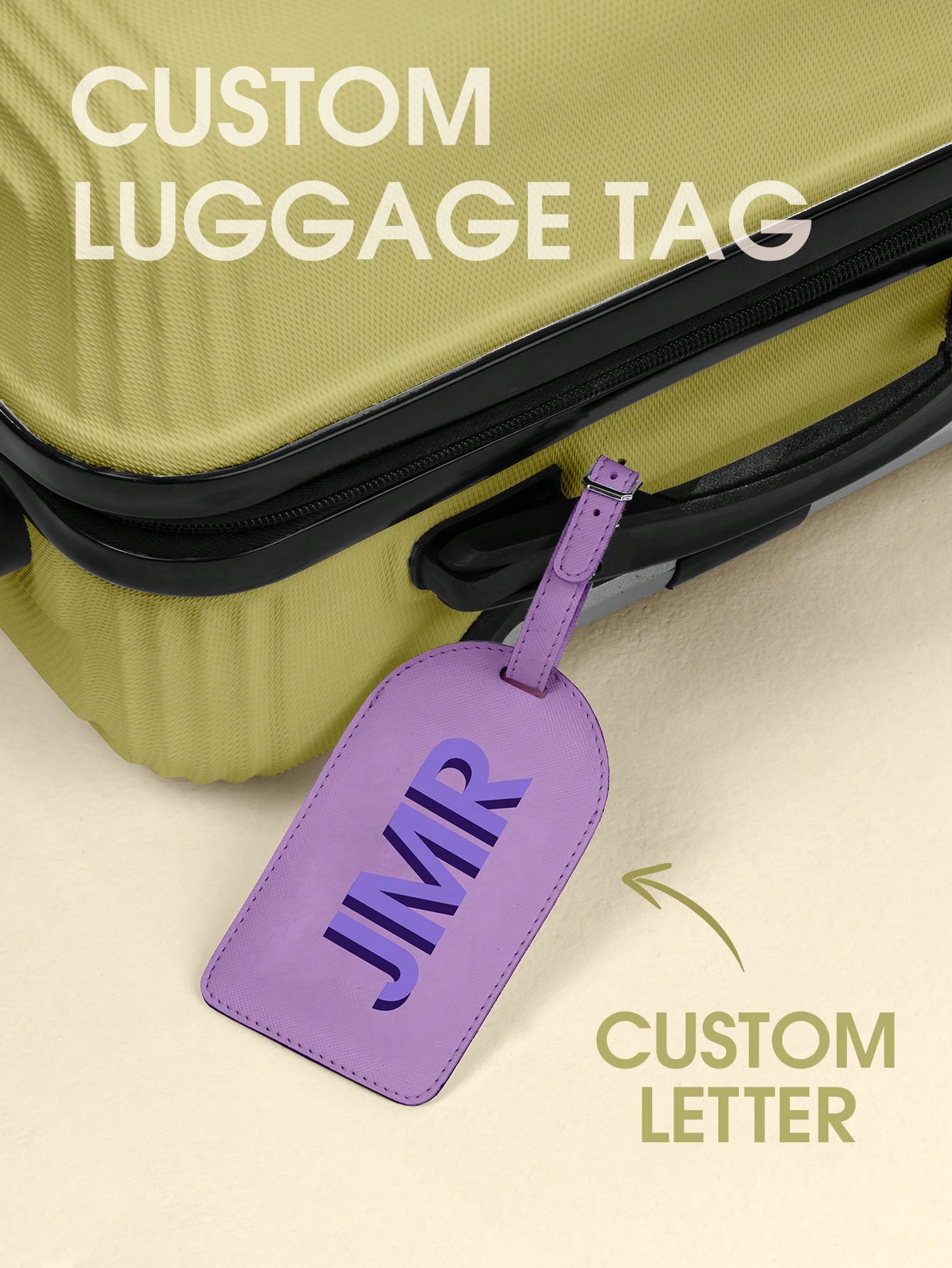 Men Accessories For Travel - Personalizowana zawieszka do bagażu z inicjałem,