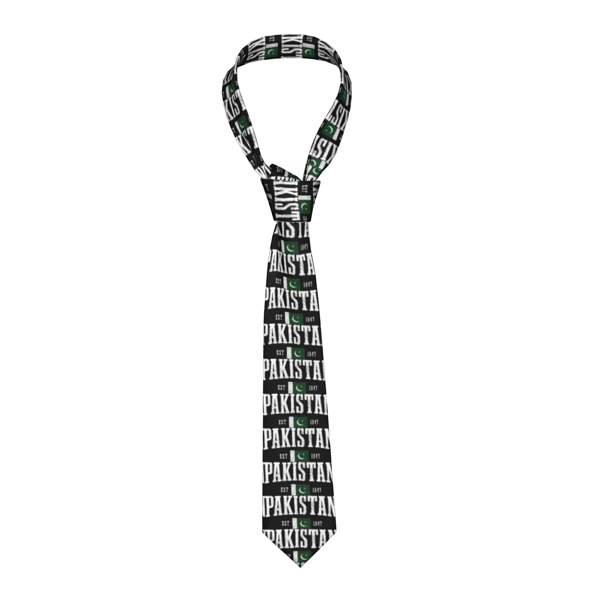 Men Accessories Pakistan - Męski krawat Pakistan Flaga Pakistanu Korzenie