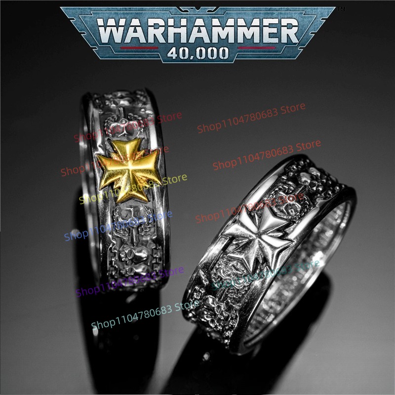 Men Accessories Collection - Pierścień Przysięgi Krzyżowca Czarnych Templariuszy 40K,