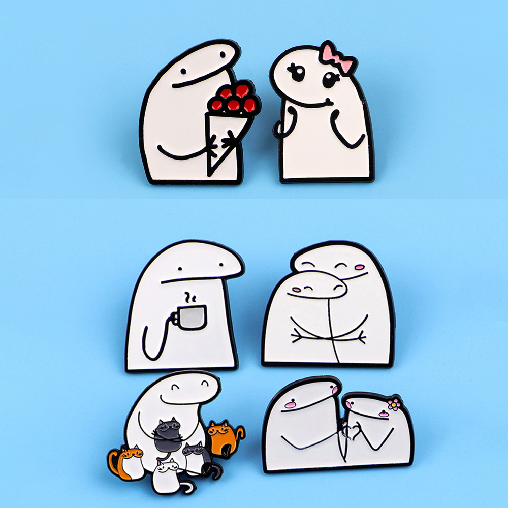 Men Accessories Drawing - Przypinki do klapy w kształcie postaci