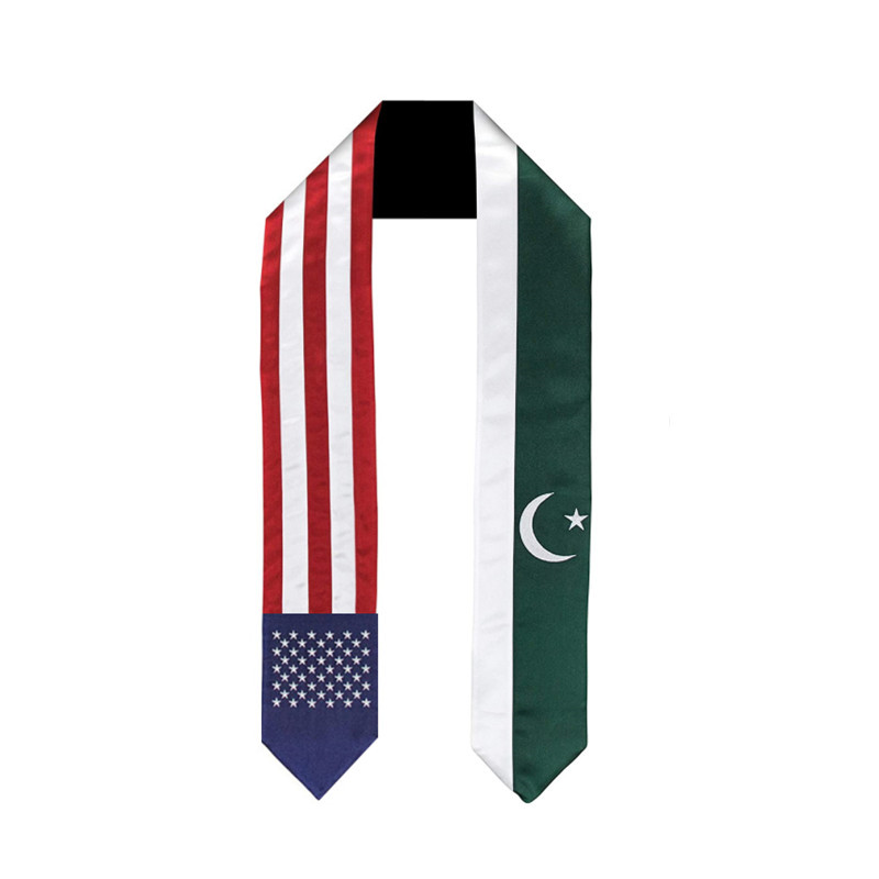 Men Accessories Pakistan - Stola absolwentowska z flagą narodową USA