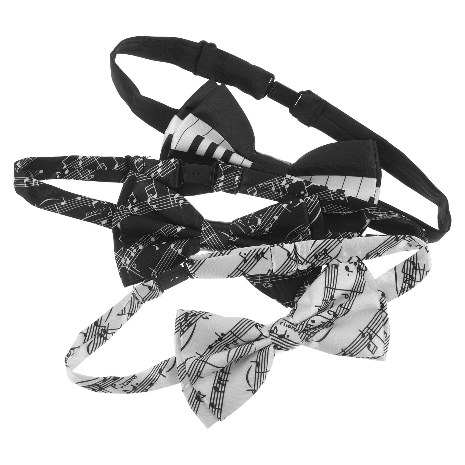 Tie Clip Set - Zestaw 3 muszki z motywem nut