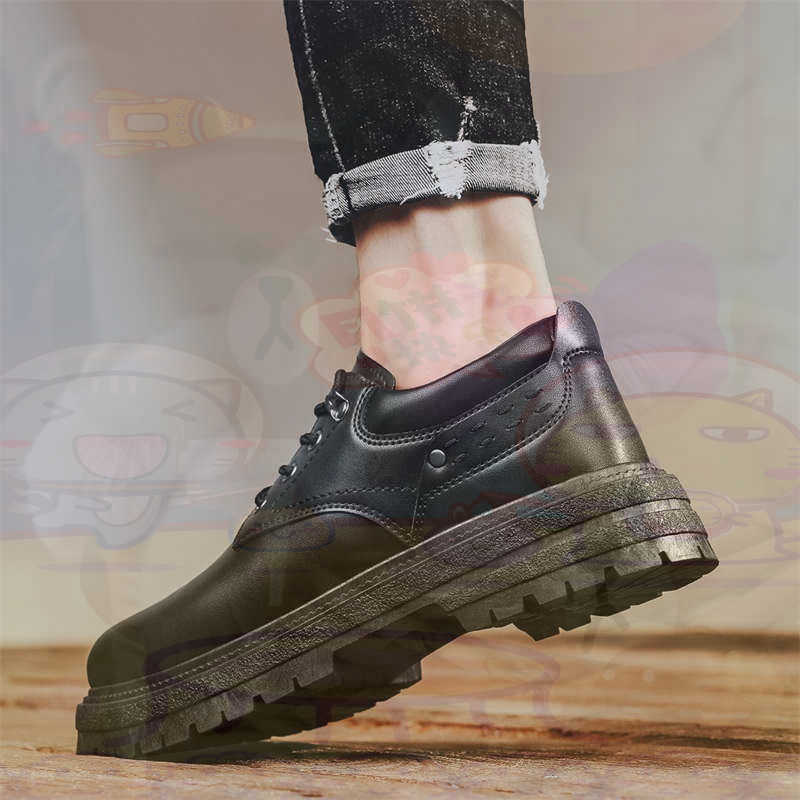 Men Accessories Low Price - Ciemna skóra naturalna Modne tenisówki Tenisowe