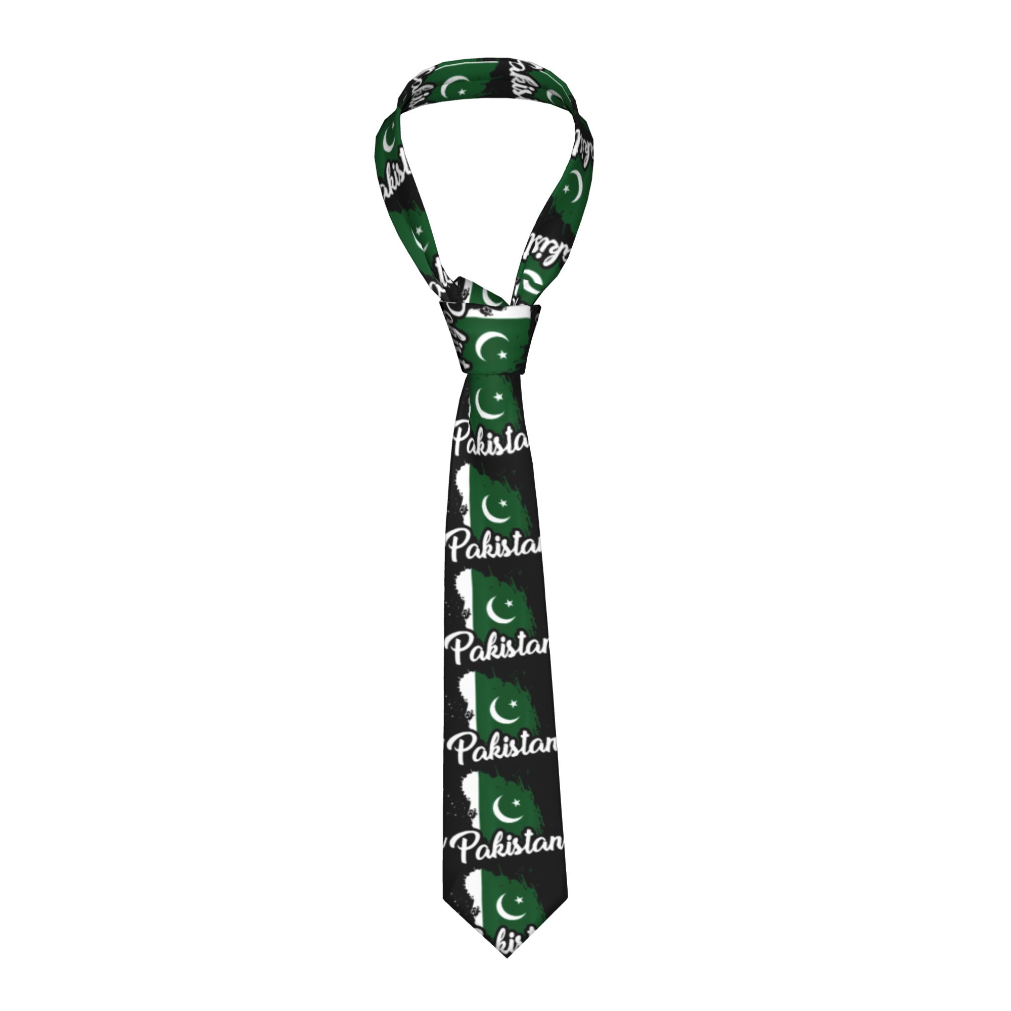 Men Accessories Pakistan - Męski krawat z flagą Pakistanu, pakistańskie