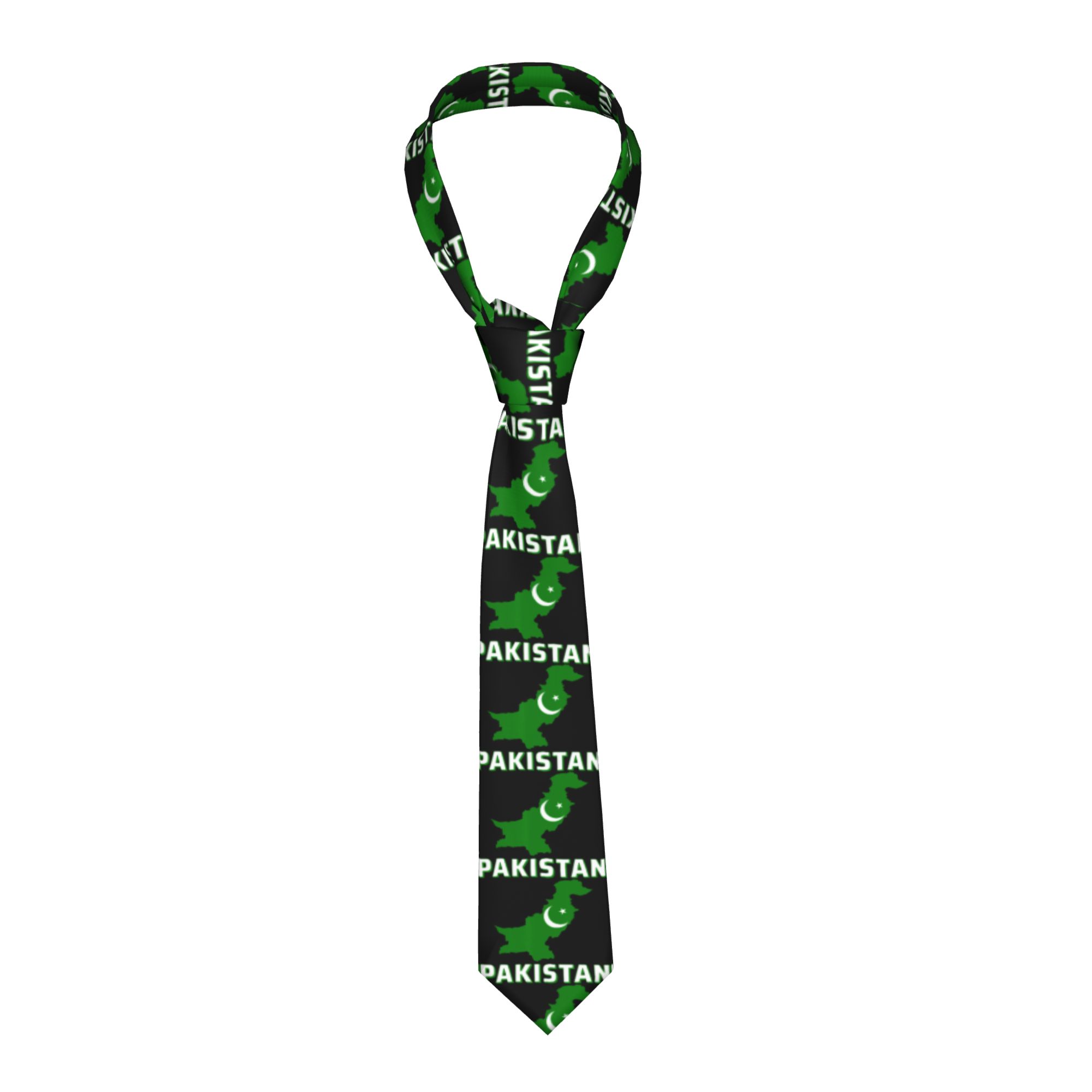 Men Accessories Pakistan - Męski krawat z flagą Pakistanu, patriotyczny,
