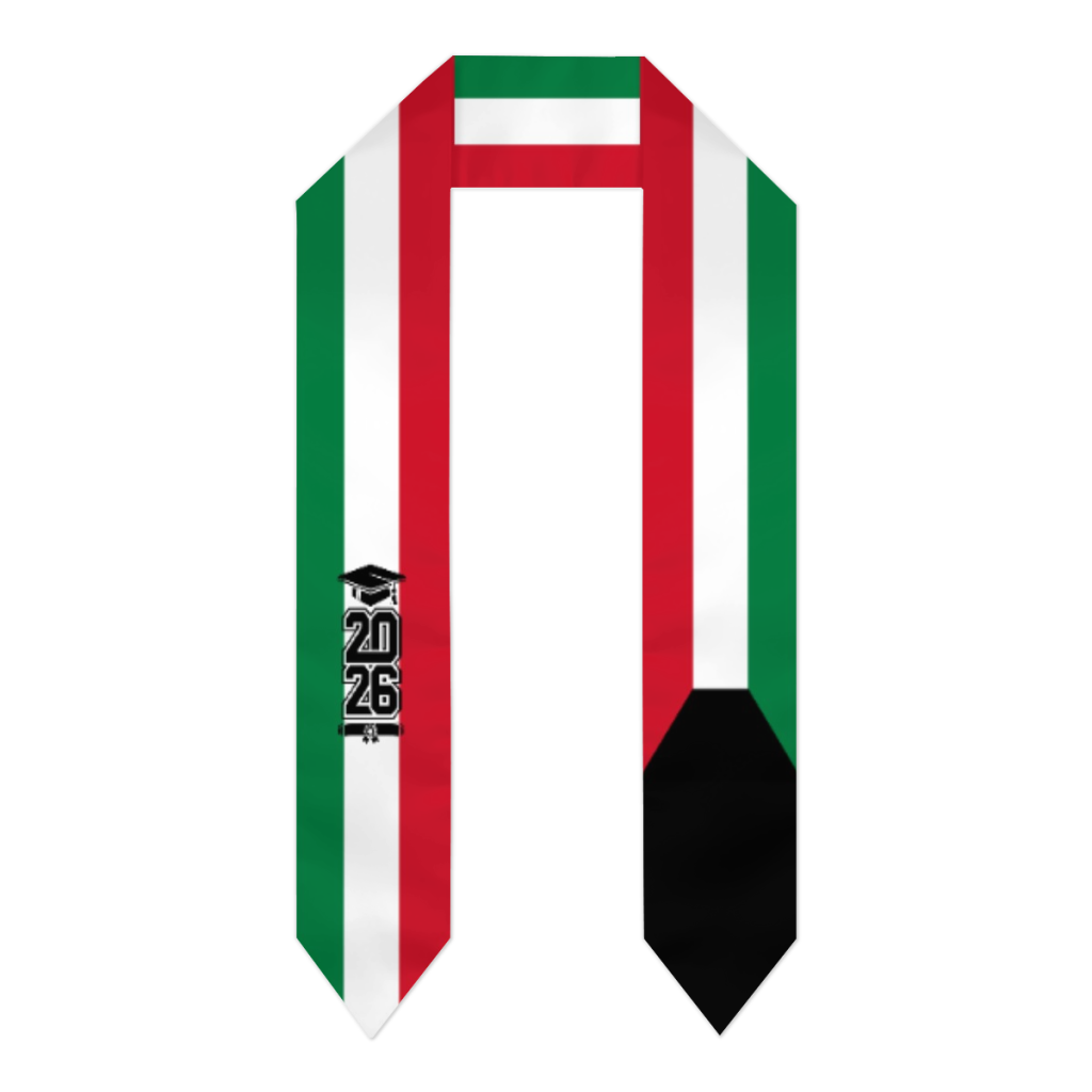 Men Accessories Kuwait - Szarfa z flagą Kuwejtu dla absolwentów