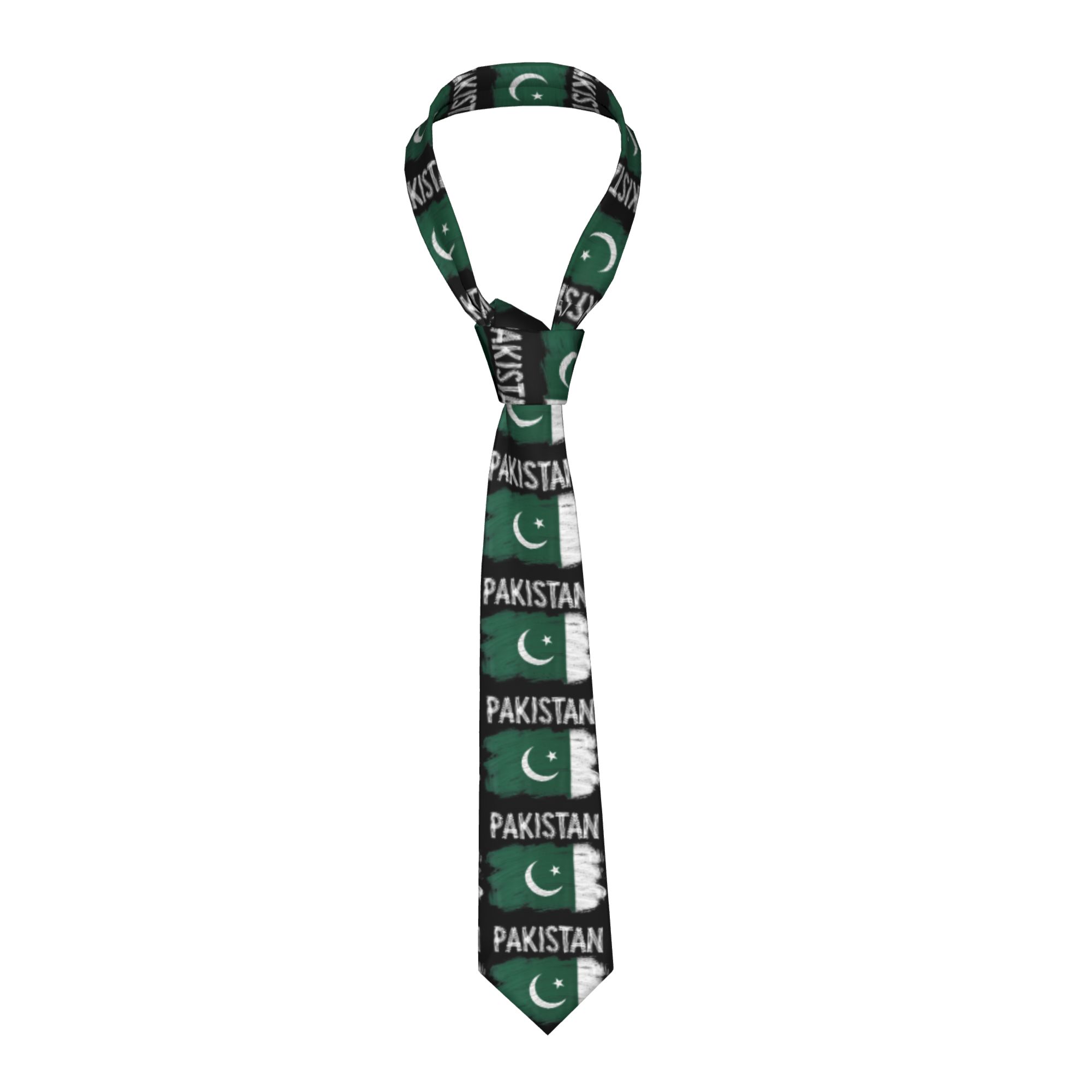 Men Accessories Pakistan - Krawat z motywem flagi Pakistanu, klasyczny