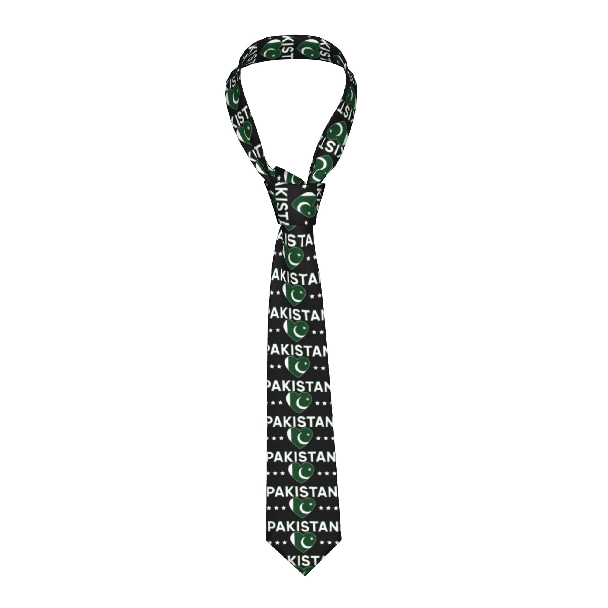 Men Accessories Pakistan - Krawat z motywem serca z flagą