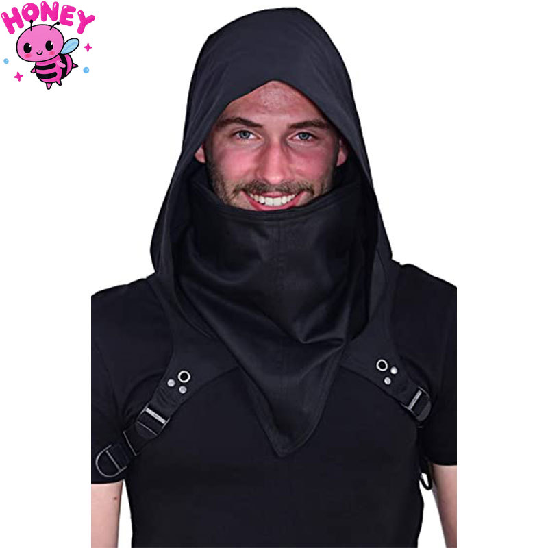 Men Accessories Hat - Unisexowy średniowieczny kapelusz z maską, rekwizyty