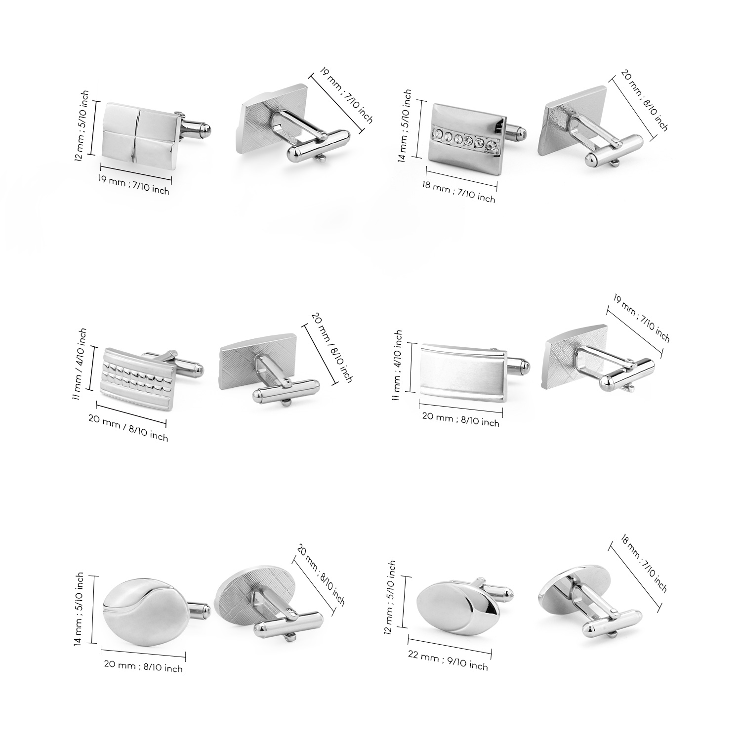 1 Para Spinki do mankietów dla – Men'S Minimalist Accessories recenzja i cena