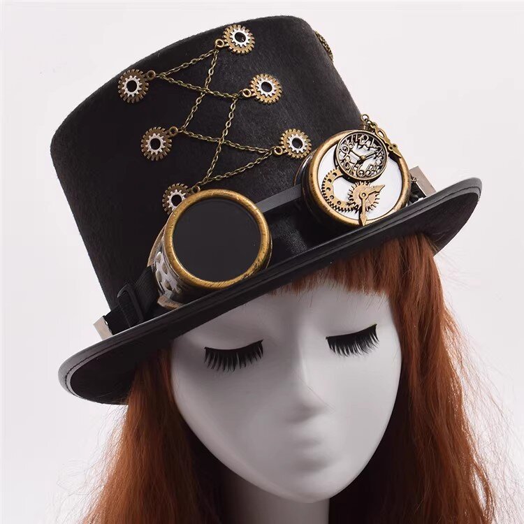 Steampunkowy Cylinder Męski z  – Men Accessories Hat recenzja i cena