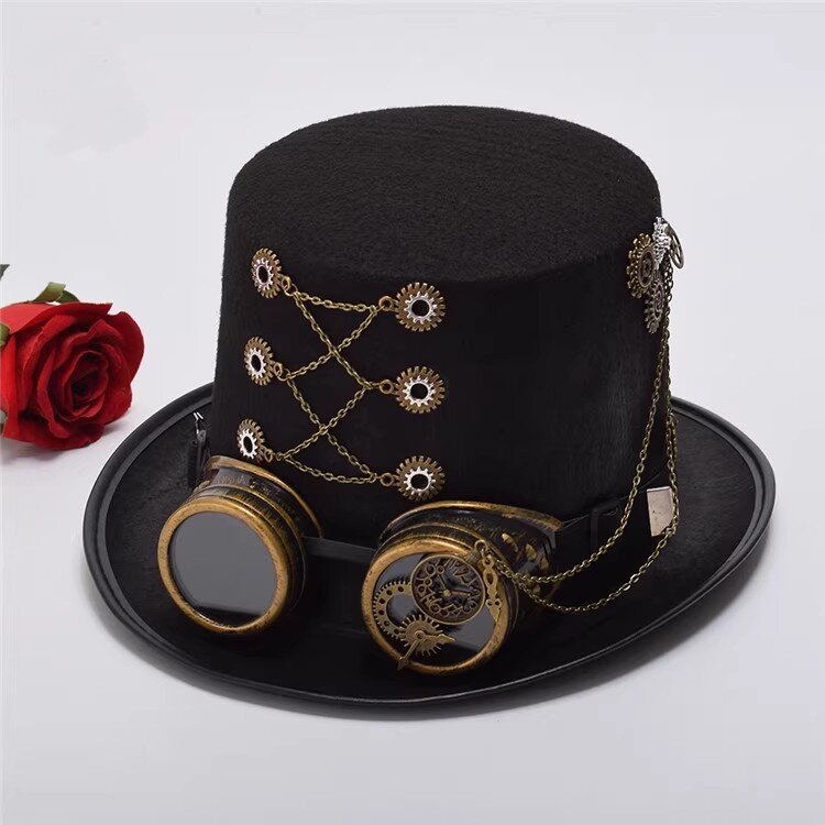 Steampunkowy Cylinder Męski z  – Men Accessories Hat recenzja i cena