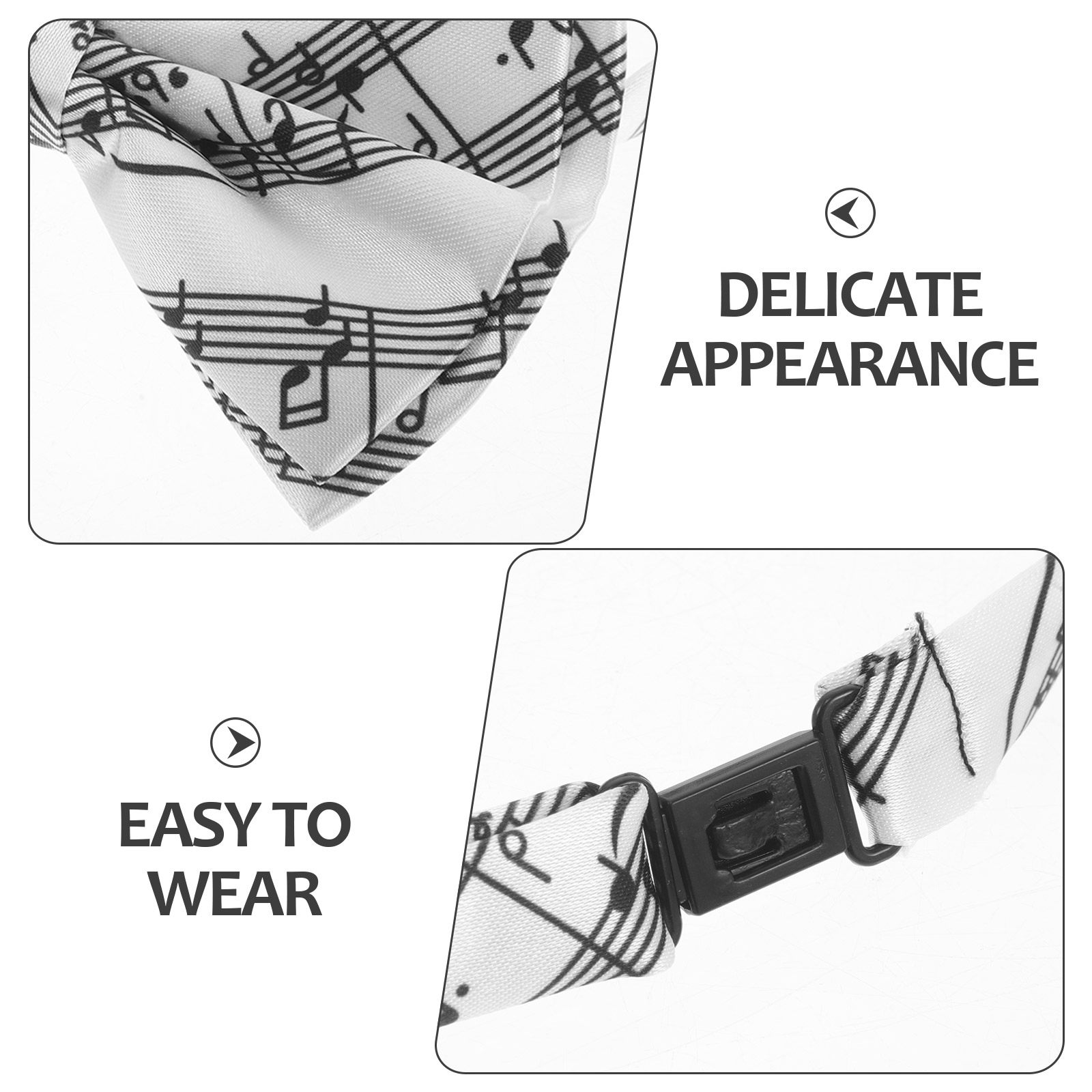 Zestaw 3 muszki z motywem nut  – Tie Clip Set recenzja i cena