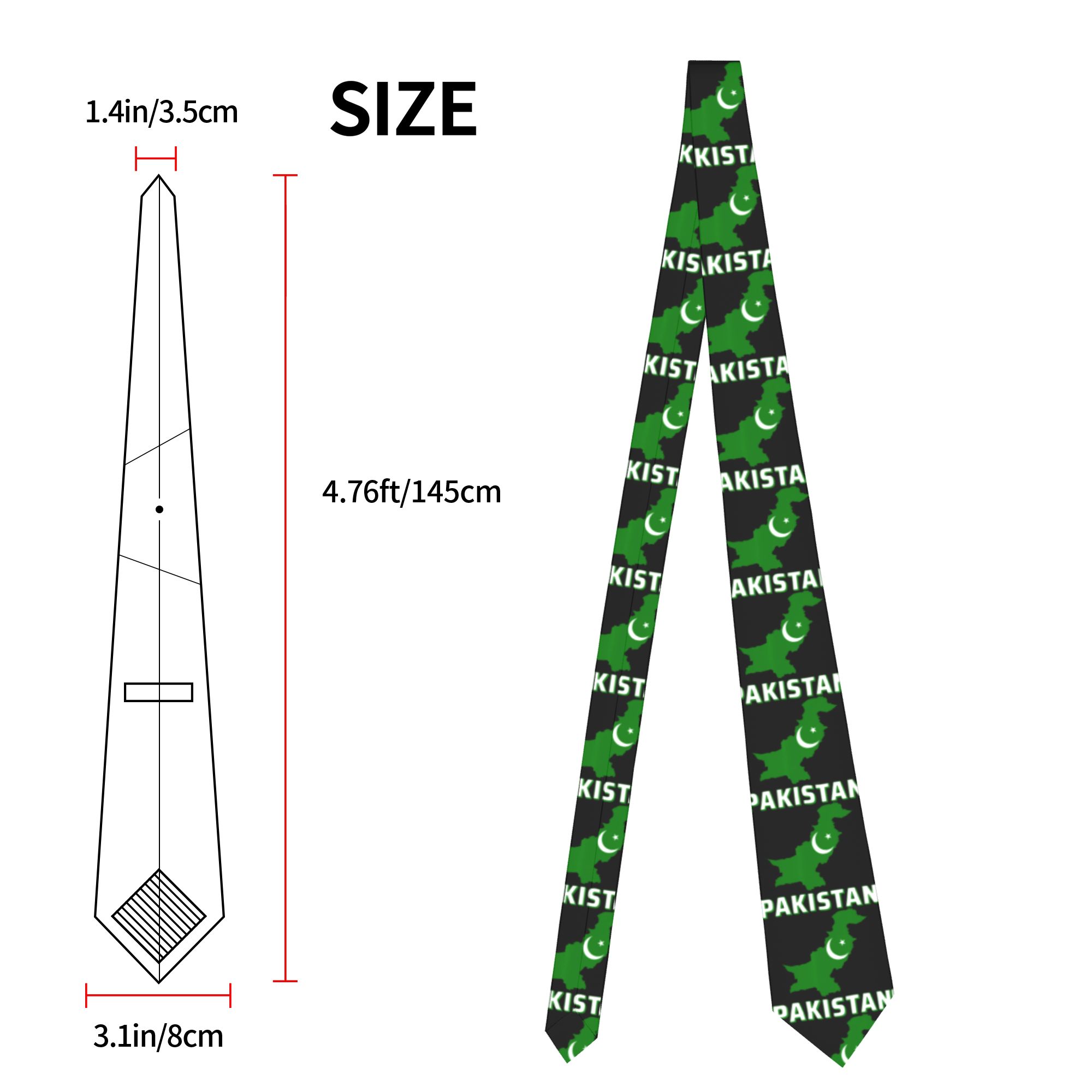 Męski krawat z flagą Pakistanu – Men Accessories Pakistan recenzja i cena