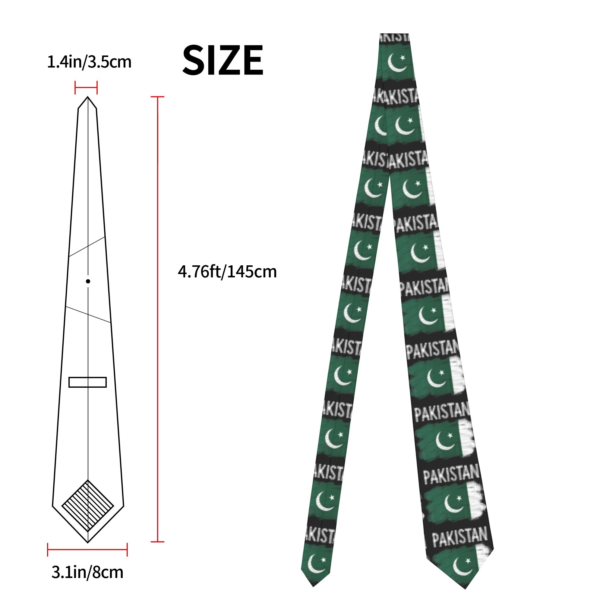 Krawat z motywem flagi Pakista – Men Accessories Pakistan recenzja i cena