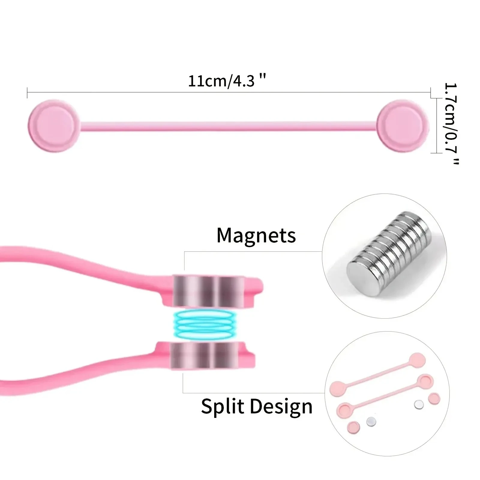 5/3/1 SZT. Silikonowe Magnetyc – Tie Clip Set recenzja i cena